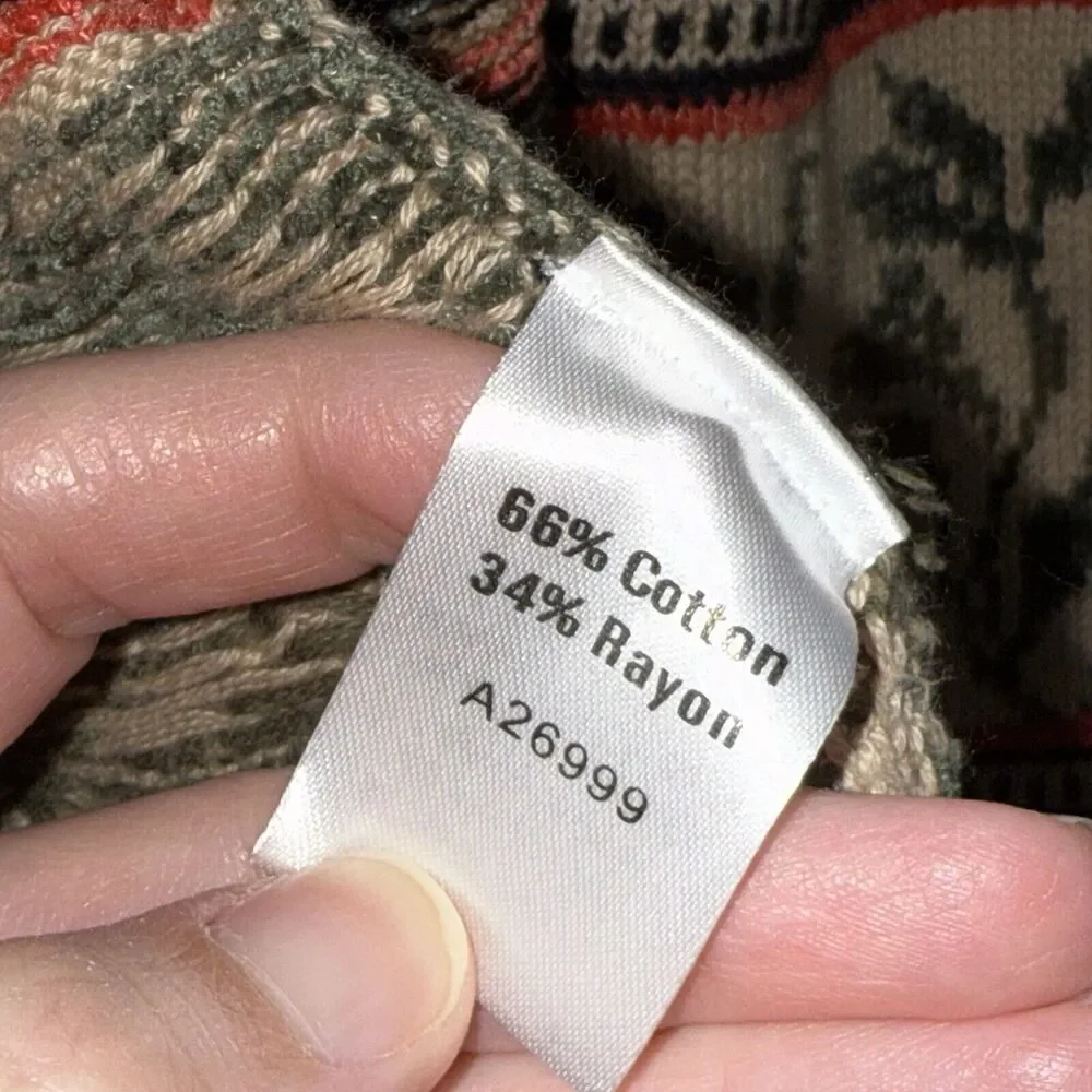 Appleseed’s Women’s Floral Embroidered Cardigan Sweater Ranch Country Size Small - Picture 6 of 6